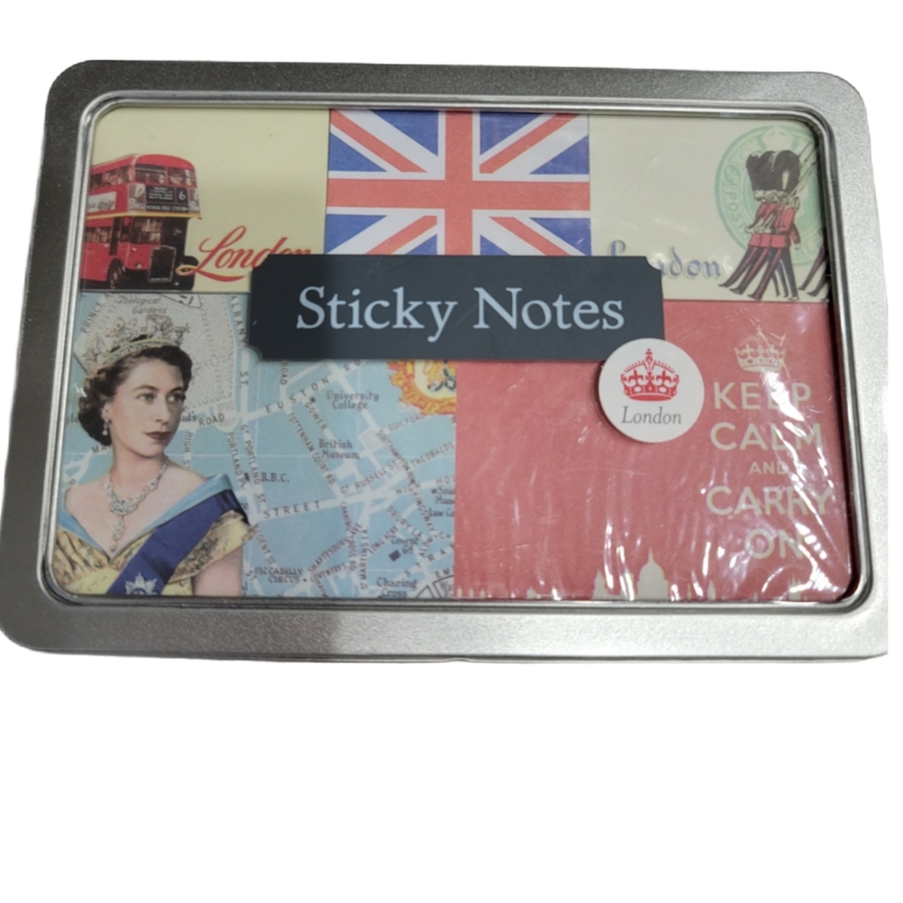 London sticky notes in tin - great gift!